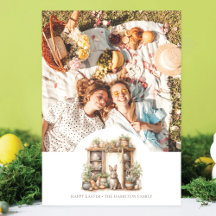 rustieke beige paasfoto gepersonaliseerd