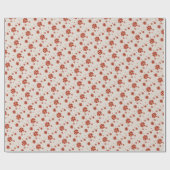 Rustieke Beige Sneeuwvlok Kerst Cadeaupapier (Vlak)