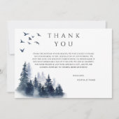 Rustieke berg Boho Evergreen Dank u kaart (Voorkant)