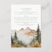 Rustieke berg bruiloft details behuizing Kaart (Voorkant)