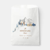 Rustieke Berg Bruiloft Monogram Favor Tassen Bedankzakje (Voorkant)