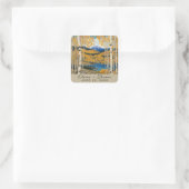 Rustieke Berg Custom Naam Bruiloft Envelop Vierkante Sticker (Tas)