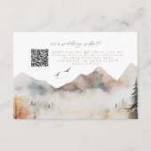 Rustieke Berg QR Code Bruiloft Details Kaart (Voorkant)