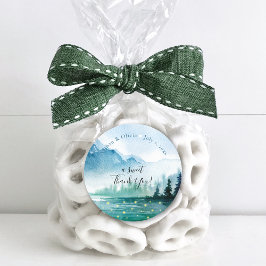 Rustieke berg vuurvliegjes dank u ronde sticker