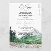 Rustieke Berg Wilde Bloem | Boho Trouwmenu Menu (Voorkant)