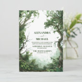 Rustieke berg Wildflower Boho bruiloft Kaart (Staand voorkant)