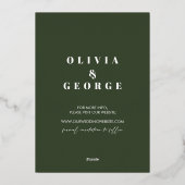 Rustieke bergen Bomen Modern Save The Date Folie Uitnodiging (Achterkant)