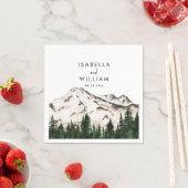 Rustieke bergen bos bruiloft servet (Insitu)