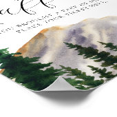 Rustieke bergen Herten Luier Raffle teken Poster (Hoek)