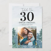 Rustieke Bergen Trouwtafel nummer w / foto 5x7 (Voorkant)