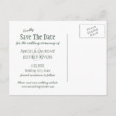 Rustieke bergmeerreflectie bespaar de datum aankondigingskaart (Achterkant)