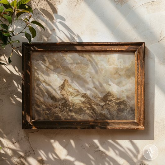 Rustieke bergtoppen Landschap kunst Poster