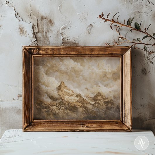 Rustieke bergtoppen Landschap kunst Poster