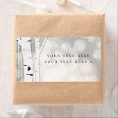 Rustieke berk boom winter sneeuw partij pakket lab etiket (Insitu)