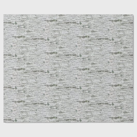 Rustieke berk hout wit grijs textuur cadeaupapier (Vlak)