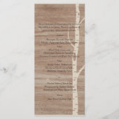 Rustieke berken bomen en herten bruiloft Menu (Voorkant)