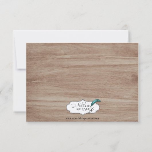 Rustieke Berken en Herten Wedding Response Kaart (Achterkant)