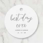 Rustieke beste dag ooit bruiloft bedankjes labels (Voorkant)