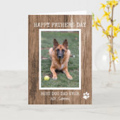 Rustieke Beste Hond Papa Ooit Foto Vaderdag Kaart (Gele Bloem)