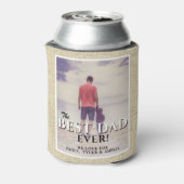 Rustieke Beste Pap Ooit Foto Vaderdag Blikjeskoeler (Blikje Achterkant)