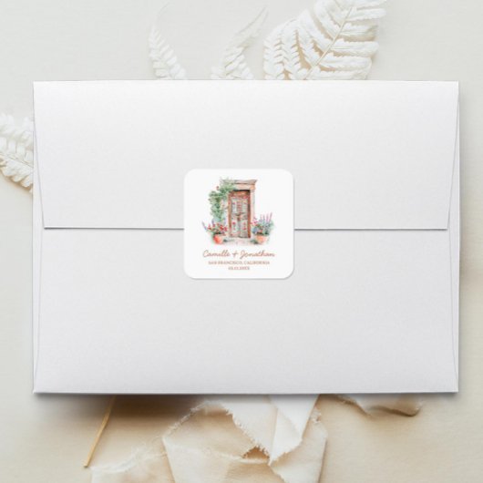 Rustieke bestemming bruiloft gunst Sticker