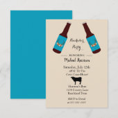 Rustieke bierfles vrijgezellenfeest uitnodiging (Voorkant / Achterkant)