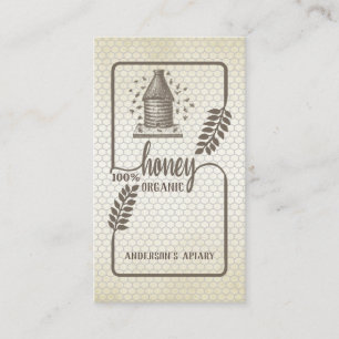  rustieke bijenkorf honingtak visitekaartje