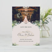 Rustieke binnen trouwkaart 'Save the Date' Kaart (Staand voorkant)