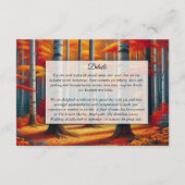 Rustieke Birch Tree Fall Wedding Informatiekaartje (Voorkant)