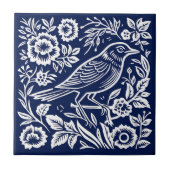 Rustieke Blackbird keramiek Tegeltje (Voorkant)