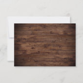 Rustieke blad slingerlichten houten bruiloft RSVP Kaartje (Achterkant)