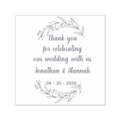 Rustieke bladeren met de hand getekend dank u  zelfinktende stempel (Design)