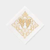 Rustieke Bladrijke Bunch van Druiven Folie Servetten (Rechts)