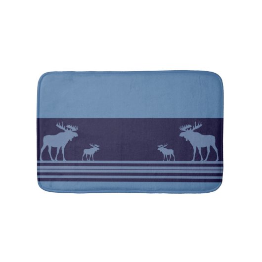 Rustieke blauwe eland geheugen schuim badmat (Voorkant)