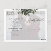 Rustieke Blauwe Gom Eucalyptus, Groen Bewaar de Da Briefkaart (Achterkant)