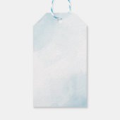 Rustieke blauwe kleine vlinder dank u cadeaulabel (Achterkant)