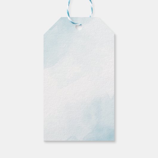 Rustieke blauwe kleine vlinder dank u cadeaulabel (Achterkant)