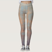 Rustieke Blauwe Rust Abstracte Art Nr67 Leggings (Voorkant)