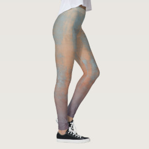 Rustieke Blauwe Rust Abstracte Art Nr67 Leggings