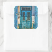 Rustieke Blauwe Verdrietige Stickers van de Verfde (Tas)