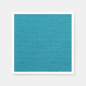 Rustieke Blauwgroen Turquoise Burlap Textuur Servetten (Voorkant)