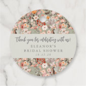 Rustieke Bloem Boho Bruidsmeisjesfeest Aangepaste  Bedankjes Labels (Achterkant)