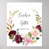 Rustieke bloem botanische kaarten en cadeaus bord poster (Voorkant)