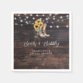 Rustieke Bloem Bruidsfeest Papieren  Servet (Voorkant)