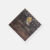 Rustieke Bloem Bruidsfeest Papieren  Servet (Hoek)