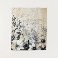 Rustieke bloem en kalligrafie - Aged Brown Paper 1