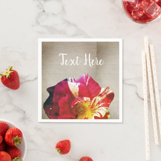 Rustieke Bloem Foto Aangepaste Papier Servetten (Insitu)