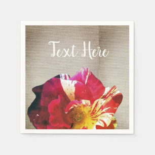 Rustieke Bloem Foto Aangepaste Papier Servetten
