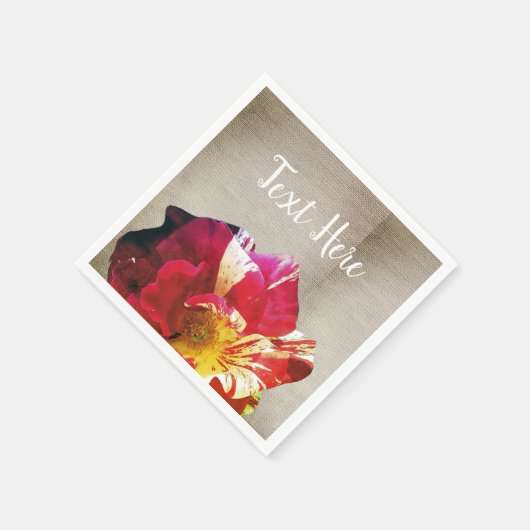 Rustieke Bloem Foto Aangepaste Papier Servetten (Hoek)