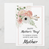 Rustieke bloem Moederdag kaart – Samen bloeien (Voorkant / Achterkant)